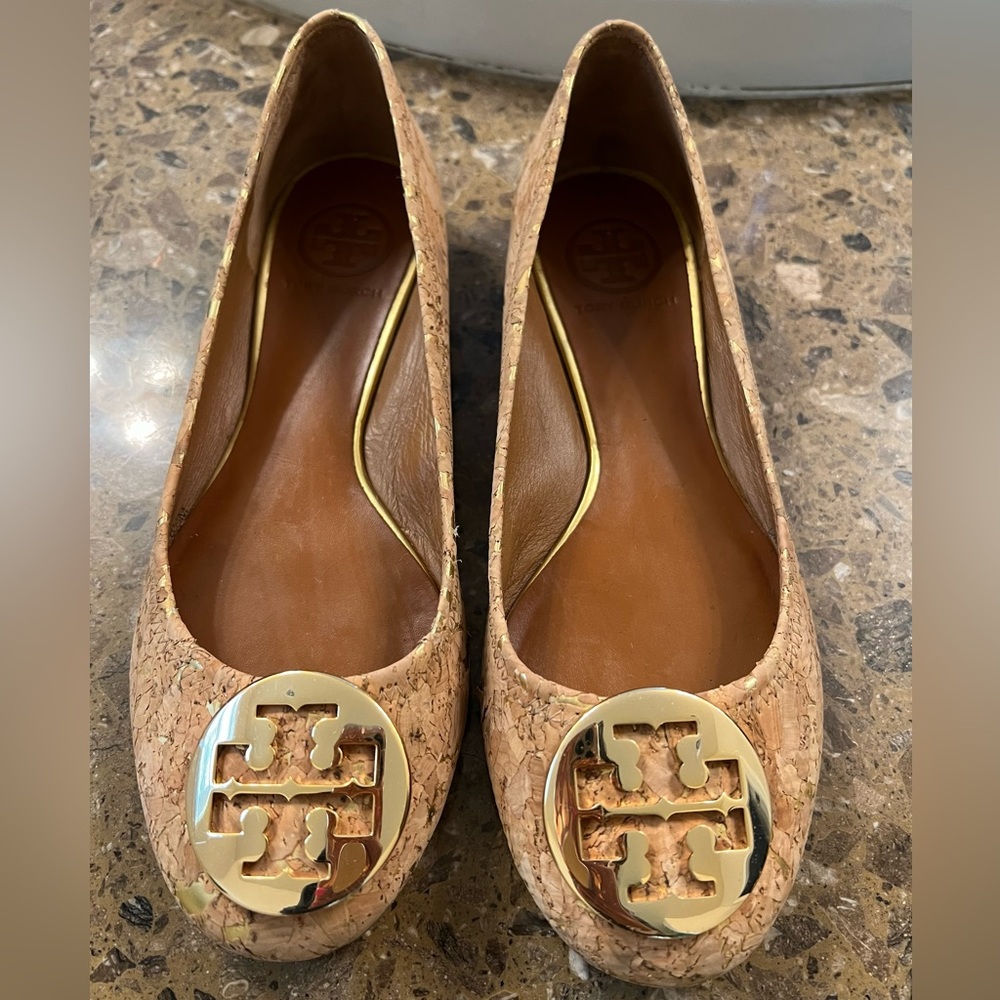 TORY BURCH
Reva Cork Ballet Flat, Natural/Golden